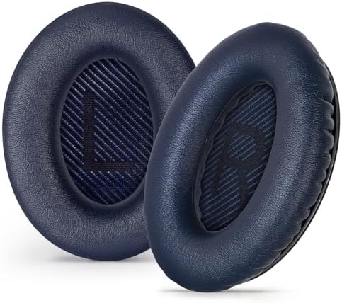 Replacement Ear Pads Earpads for Bose QuietComfort QC 2 15 25 35 Ear Cushion for QC2 QC15 QC25 QC35 SoundLink SoundTrue Around-Ear II AE2 (Black)