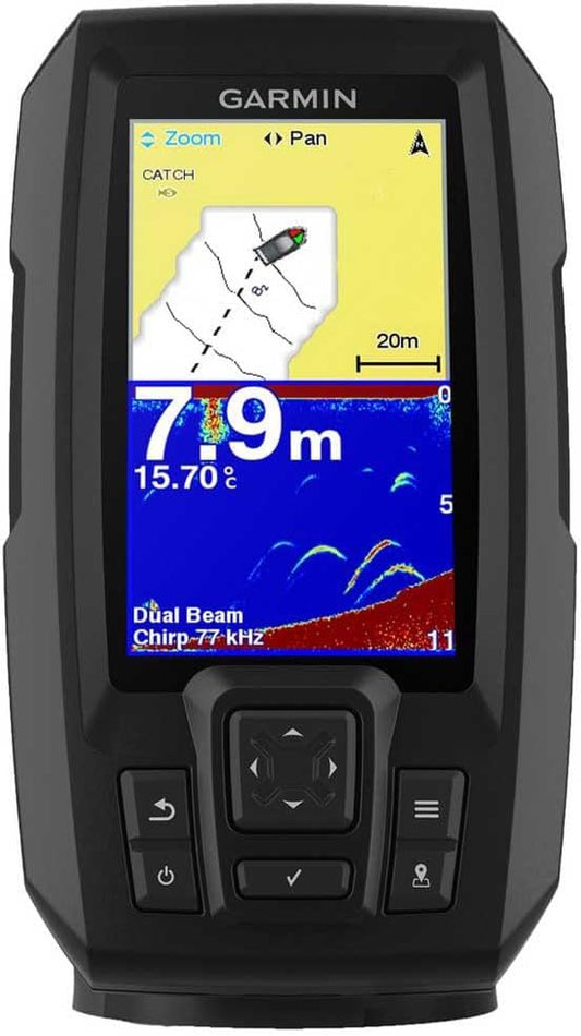 Garmin 010-01870-01 Striker Plus 4 with Dual-Beam Transducer, 4 inches