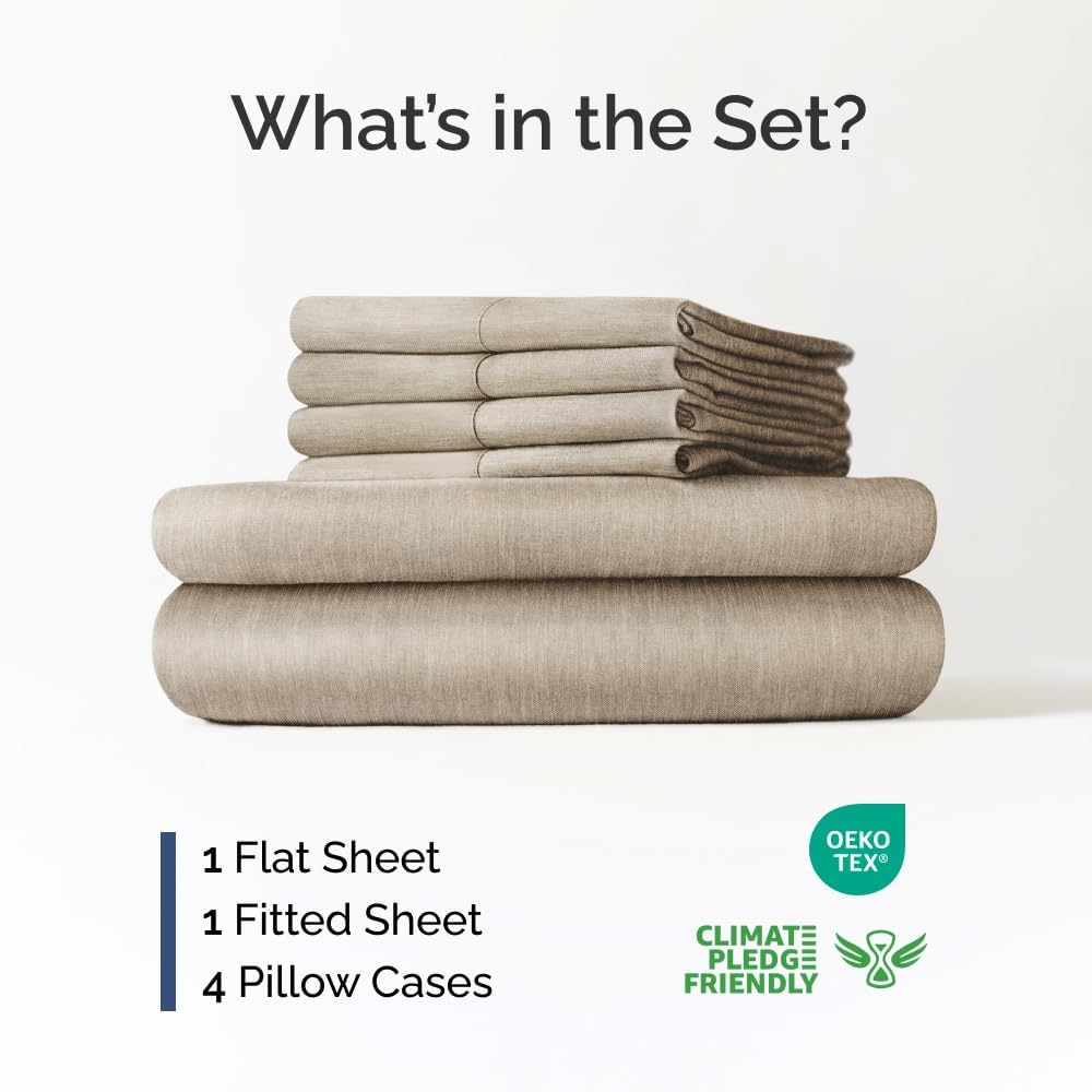 Extra Deep Queen Sheet Set - 6 Piece Breathable & Cooling Sheets - Hotel Luxury Bed Sheets Set - Easy & Secure Fit - Soft, Wrinkle Free & Comfy Sheets Set - White Sheet Set w/Extra Deep Pockets