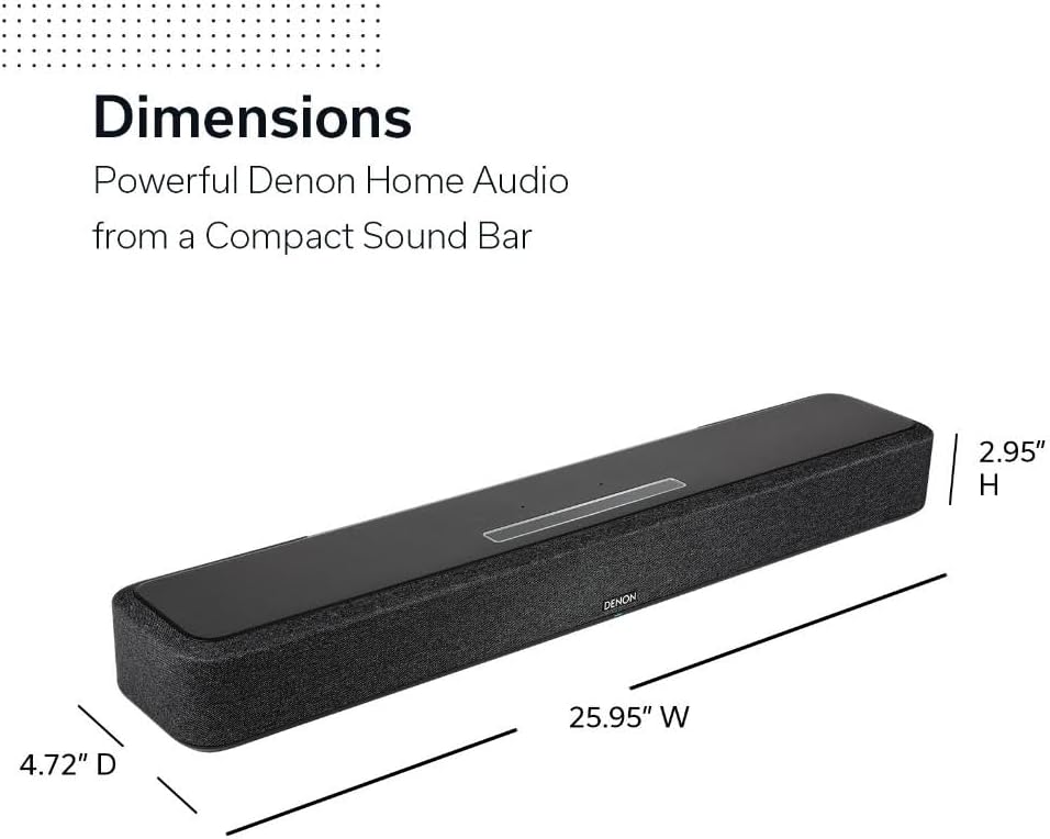 Denon Home 150 NV Wireless Speaker (Black), 1" Tweeter, 3.5" Woofer, Home Speaker with HEOS Built-in, AirPlay 2, and Bluetooth, Multi-Room Streaming, Simple Setup, Compact Design