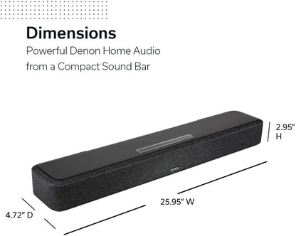 Denon Home 150 NV Wireless Speaker (Black), 1" Tweeter, 3.5" Woofer, Home Speaker with HEOS Built-in, AirPlay 2, and Bluetooth, Multi-Room Streaming, Simple Setup, Compact Design