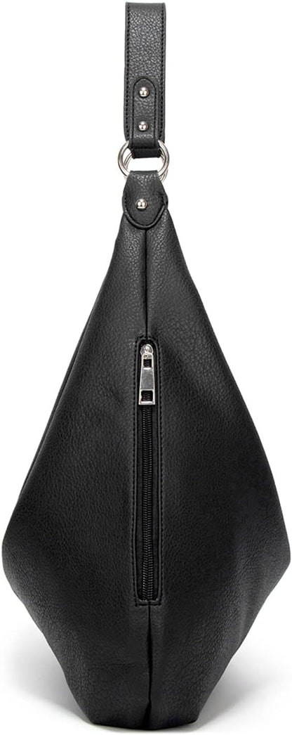 Ashioup Hobo Bags for Women Soft PU Leather Shoulder Bag Vintage Slouchy Handbag with Zipper