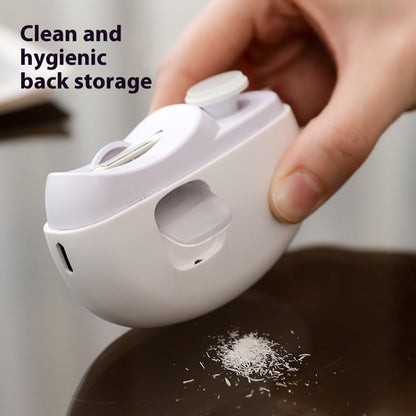 Electric Toenail Clippers for Seniors, 3 in 1 Electric Nail Clippers for Adults Automatic Electric Nail Trimmer for Adults Nail Trimmers for People Fingernail Trimmer and Polisher(White)