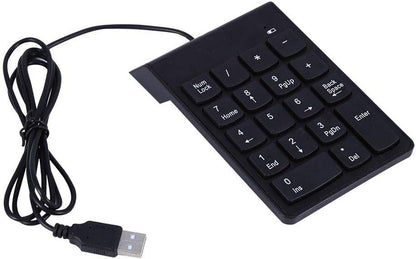 Purilite Select Slim Wired Numeric Keypad | 18-Key Plug & Play USB Number Pad