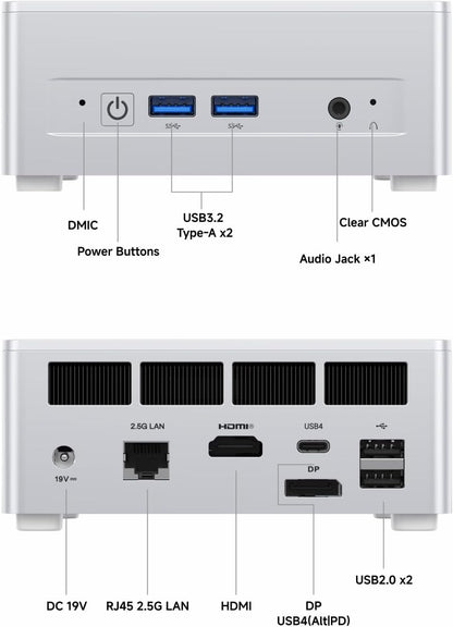 MINISFORUM UM760 Slim Mini PC AMD Ryzen 5 7640HS(6C/12T, up to 4.3GHz) 16GB RAM 1TB SSD Micro Computer, HDMI(4K), DP(4K),USB4(8K) Triple Video Output, AMD Radeon 760M Graphics 2.5G LAN Small PC