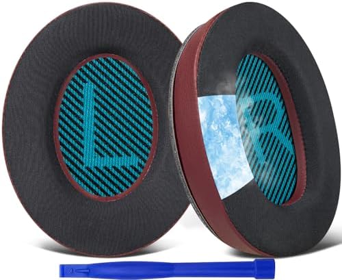 SoloWIT Earpads Cushions for Bose Headphones, Replacement Ear Pads for Bose QuietComfort 15 QC15 QC25 QC2 QC35/Ae2 Ae2i Ae2w/SoundTrue & SoundLink Around-Ear Series - QC25 PL Black&Blue