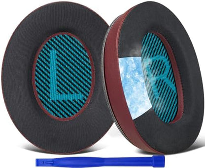SoloWIT Earpads Cushions for Bose Headphones, Replacement Ear Pads for Bose QuietComfort 15 QC15 QC25 QC2 QC35/Ae2 Ae2i Ae2w/SoundTrue & SoundLink Around-Ear Series - QC25 PL Black&Blue