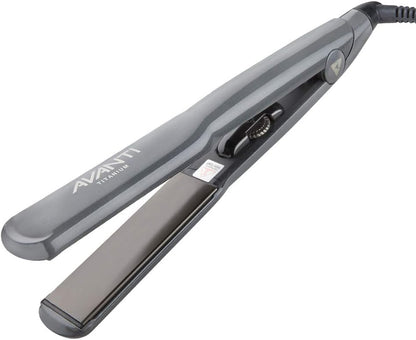 Avanti High Heat 1.25 inch Titanium Hair Straightener Dual Voltage Flat Iron for Hair Straightening Smoothing or Curling Fer Plat
