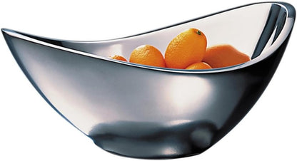 nambe Butterfly Bowl | for Hot and Cold Foods, Salads, Soups, Fruit | Made of Metal Alloy | Oven and Freezer Safe Serving Bowl for Entertaining, Decorative Centerpiece for Kitchen | Silver, 11-Inch