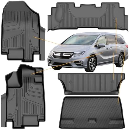 AOMSAZTO Floor Mats & Trunk Mat for 2024 2025 Chevy Equinox EV (Non Fuel),TPE All Weather Protection 2 Rows Car Floor Liners with Cargo Liner for Chevrolet Equinox EV (Non Fuel)