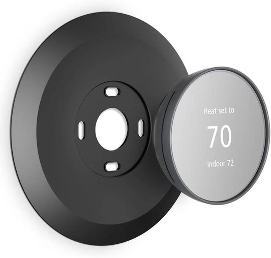 Wall Plate Made for The Nest Thermostat 2020 | Google Nest Thermostat Trim Kit Accessory | Easy Installation | Black