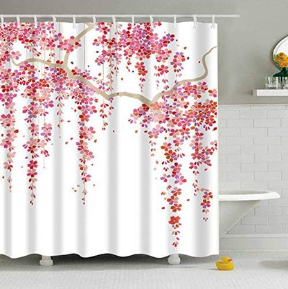 Mantto Canadian Smoky Mountain Cliff Outdoor Idyllic Photo Art Shower Curtain, National Parks Home Decor Curtain, Waterproof Polyester Fabric Bathroom Shower Curtain with Hooks 72" x 72"