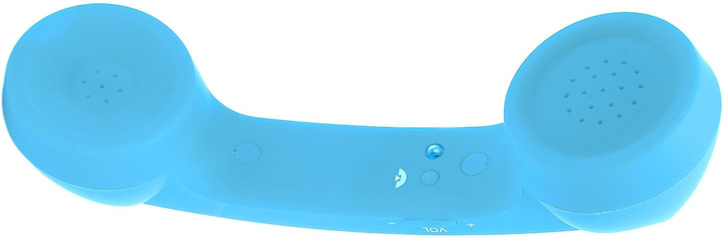 Qiilu Retro Telephone Handset for Mobile Phones - Rechargeable Radiation Proof Handset Receiver with USB Charging (Red)