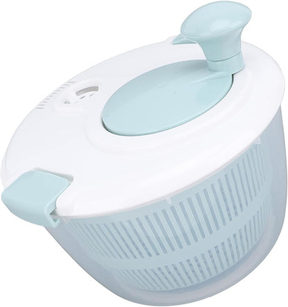 Fruit Washer Spinner, 5L Salad Spinner, 5.3 Quart Lettuce Spinner, Fruit Dryer Spinner, Salad Dryer for Washing, and Draining Greens, Fruits, and Vegetables, Blue