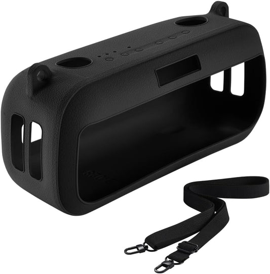 Carrying Silicone Cover Case Compatible with New Bose SoundLink Max Portable Speaker (Black)
