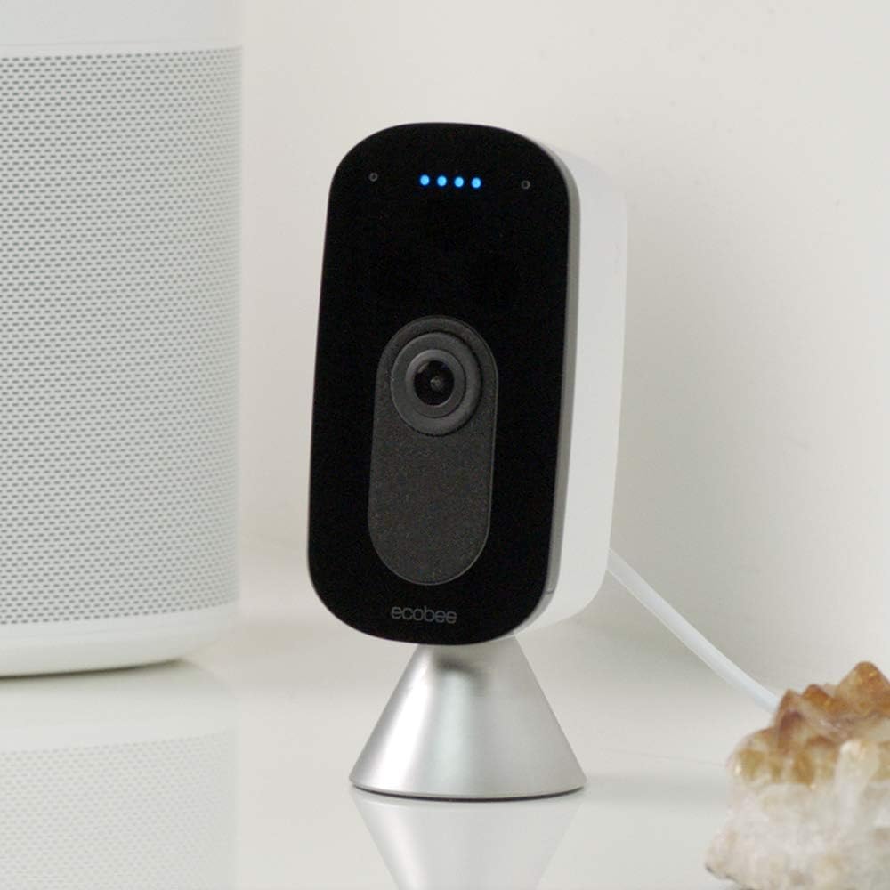 ecobee Smart Camera – Indoor WiFi Security Camera, Smart Home Security System, 1080p HD 180 Degree FOV, Night Vision, 2-Way Audio, Works with Apple HomeKit, Alexa Built in