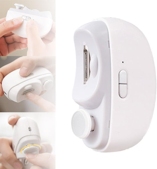 Electric Toenail Clippers for Seniors, 3 in 1 Electric Nail Clippers for Adults Automatic Electric Nail Trimmer for Adults Nail Trimmers for People Fingernail Trimmer and Polisher(White)