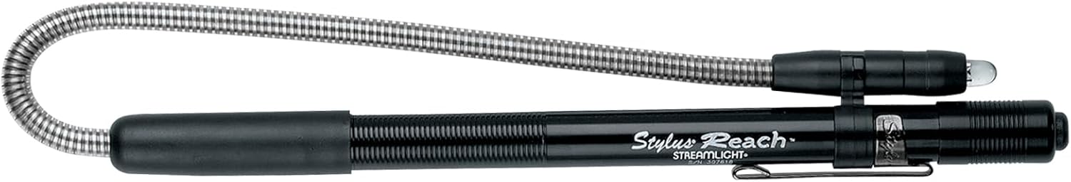 Flexible Extension Pen Light with 7-Inch Bendable Cable, 11 Lumens Slim LED Inspection Flashlight with Pocket Clip for Automotive, Mechanical, and Precision Tasks - PuriLite