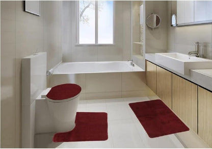 Daniel's Bath & Beyond 3 Piece Solid Luxury Bath Mat, Lime Green, (3PC Solid Luxury)