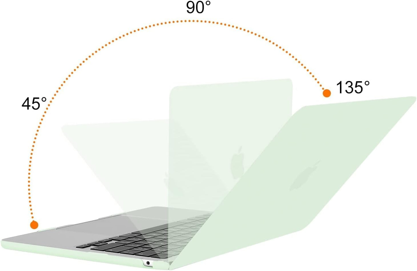 MOSISO Compatible with MacBook Air 13 inch Case 2025 2024 2023 2022 M4 A3240 M3 A3113 M2 A2681, Plastic Hard Shell&Keyboard Cover&Screen Film&Pouch for MacBook Air 13.6 inch Case, Crystal Clear