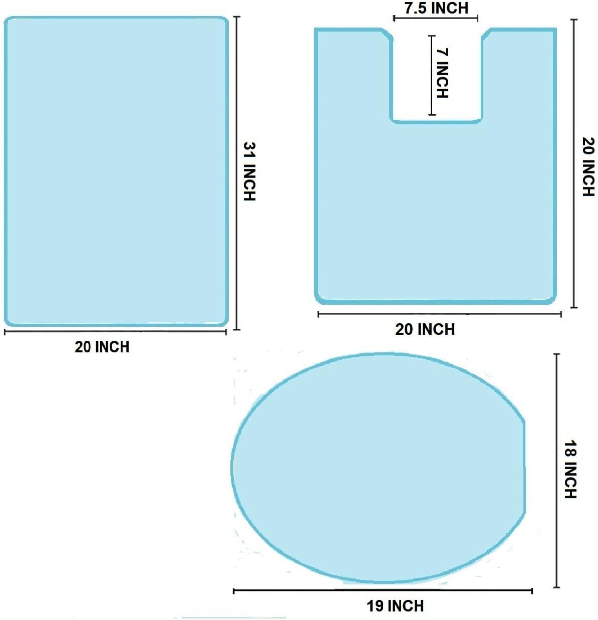 Daniel's Bath Beige 3PC Elite, Stander Size