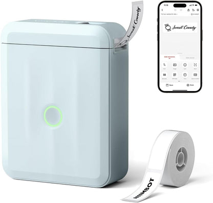 NIIMBOT D110 Mini Label Maker Machine with Tape(Pre-Cut Size 12x40mm), Portable Bluetooth Sticker Printer, Inkless Automatic Feeding One-Touch Custom Printing, Compatible with Phone Only