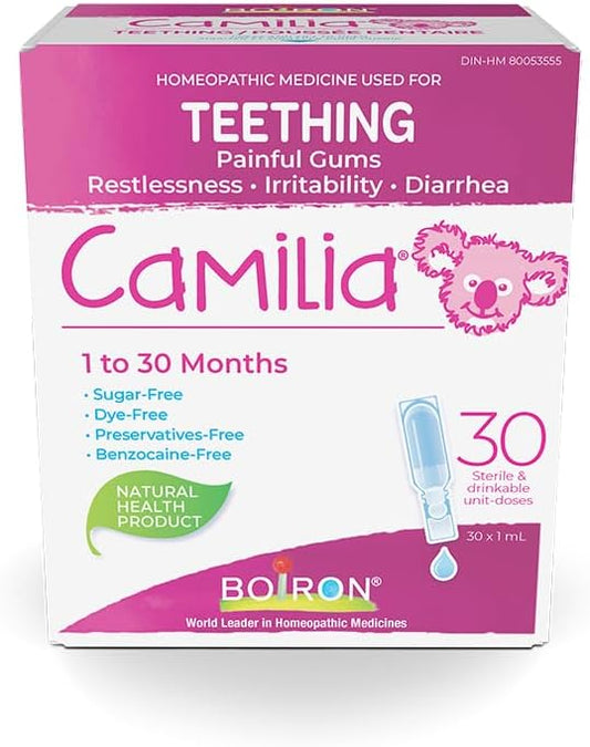 Boiron Camilia Baby Teething Relief Medicine, 30 Count (Pack of 1)