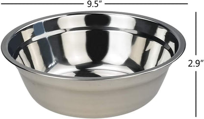Fiaze 6-Piece Stainless Steel Mixing Bowl, 9.5" Diameter Serving Bowls Set