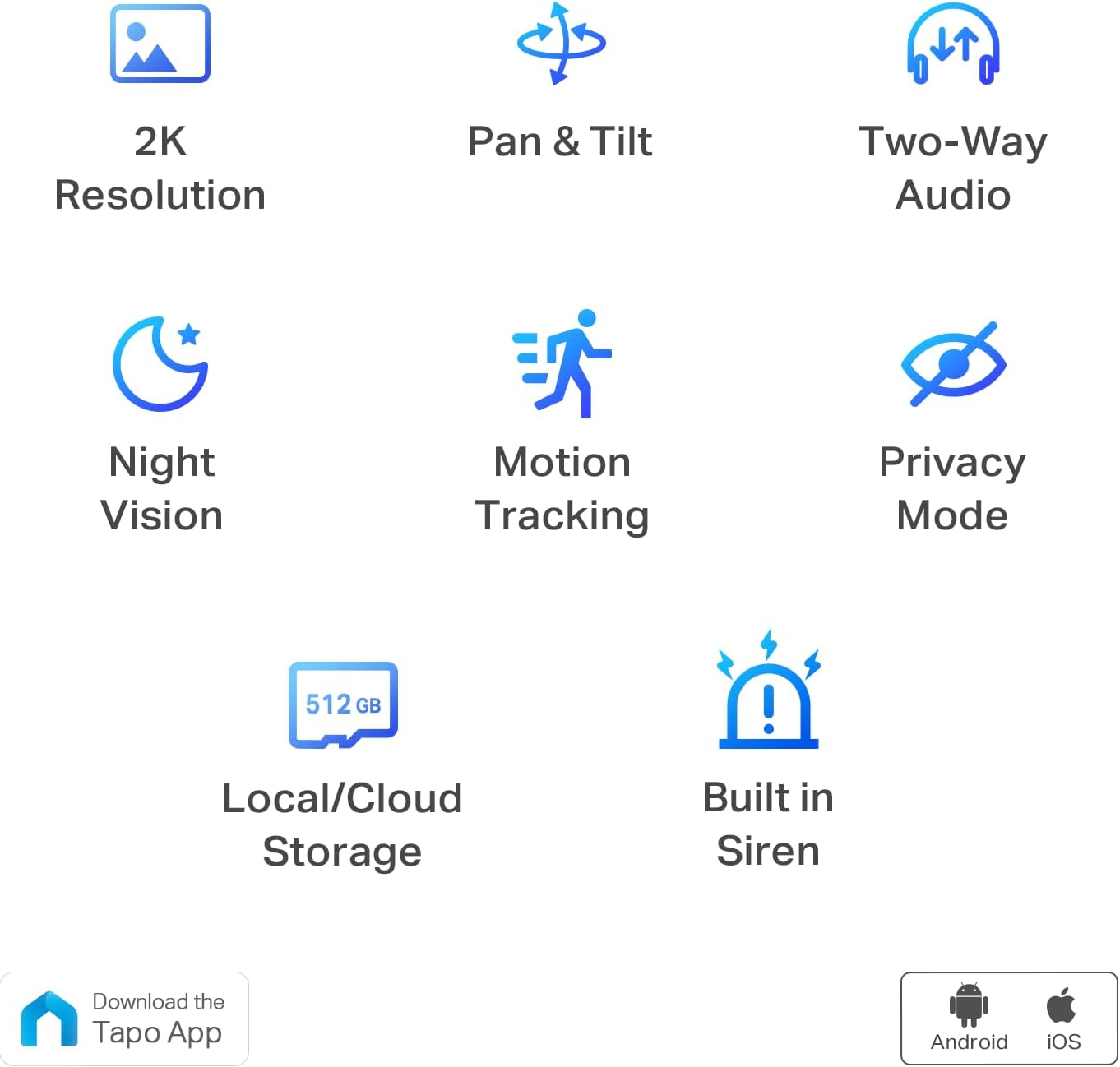 TP-Link Tapo 2K Pan/Tilt Indoor Security WiFi Camera, Baby & Pet Camera w/ 360° Motion Tracking, 2-Way Audio, Night Vision, Cloud & Local Storage (Up to 256 GB), Works w/Alexa & Google (Tapo C210P2)