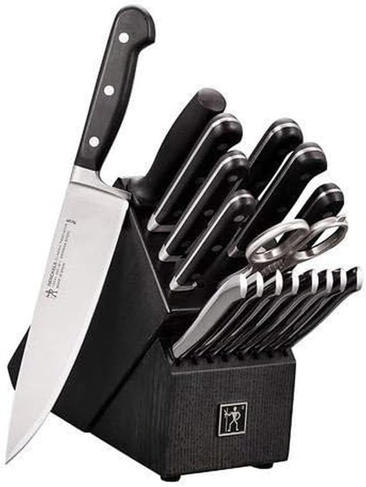 J.A. HENCKELS Classis Precision Forged 18 Piece - Knife Block Set Black 17051-018