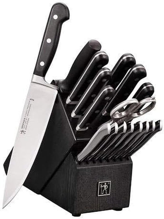 J.A. HENCKELS Classis Precision Forged 18 Piece - Knife Block Set Black 17051-018