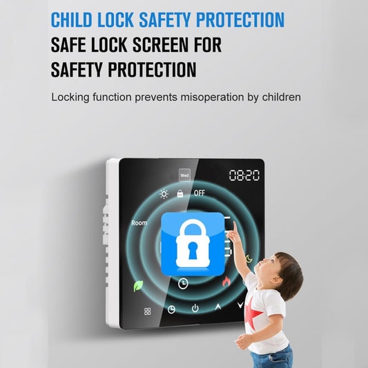 Smart Thermostat, Smart Thermostats for Home, Programmable Thermostat for House with Touchscreen for Wall Mounting (Water Heating)(3A Without Wire, 16A with Wire) - PuriLite