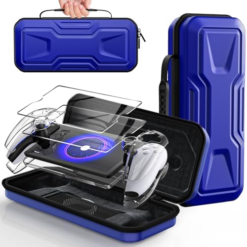 FYOUNG Carrying Case Accessories for PlayStation Portal, Full Protection Bundle with Tempered Glass Screen Protector, Protective Cover, Hard Shell Portable Travel Bag for PS5 Portal Remote Player