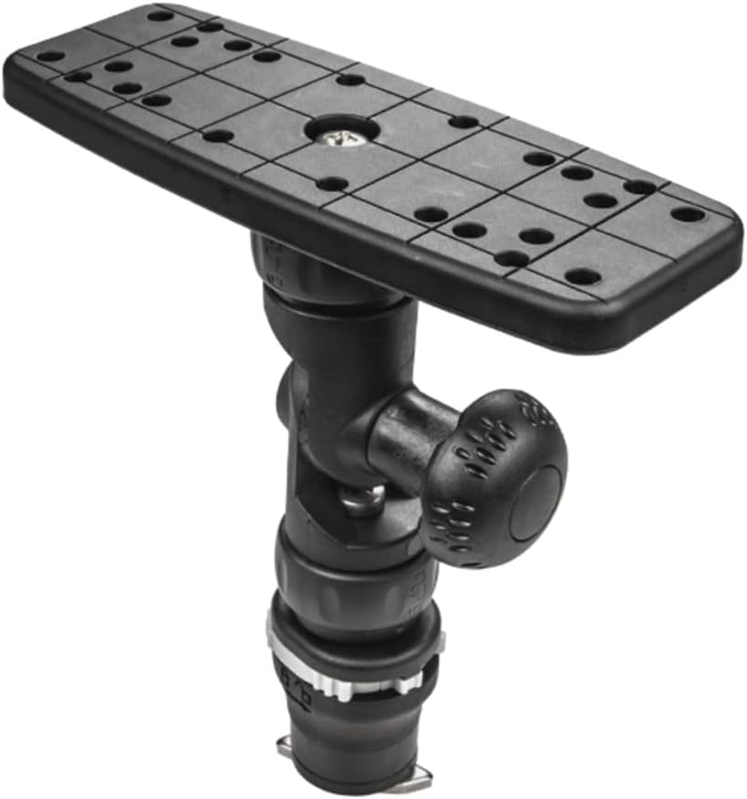 RAILBLAZA Universal Kayak Fish Finder Mount with Track Mount Base, Compatible with Garmin, Lowrance, Humminbird and More