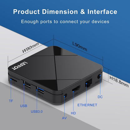 LEFFOT Android TV Box 14, 2025Smart 4K UHD Steaming Devices for TV,2GB RAM + 16GB ROM,Home Smat TV Box,with HDR10,2.4G&5G WiFi 6,BT 5.0 RK3518