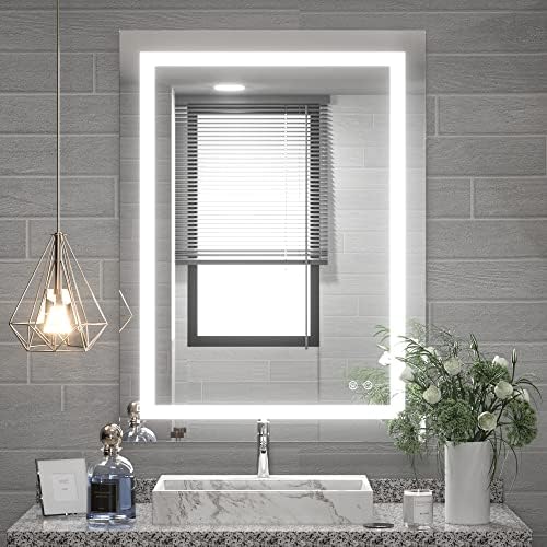 TETOTE 36 x 28 Bathroom LED Mirror Bedroom LED Mirror Fashion Style Vanity Makeup Mirror Dimmable Anti-Fog Wall Mounted Birthday Gift Housewarming Gift Wedding Gift