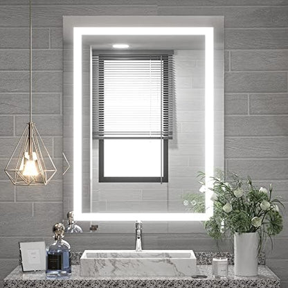 TETOTE 36 x 28 Bathroom LED Mirror Bedroom LED Mirror Fashion Style Vanity Makeup Mirror Dimmable Anti-Fog Wall Mounted Birthday Gift Housewarming Gift Wedding Gift