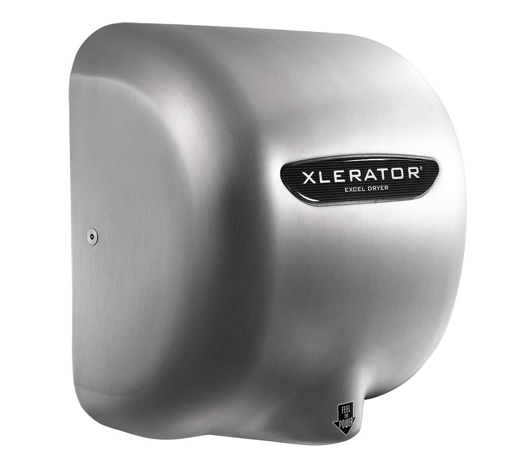 XLERATOR XL-SB Automatic High Speed Hand Dryer with Stainless steel Cover and 1.1 Noise Reduction Nozzle, 12.5 A, 110/120 V
