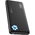 INIU Portable Charger, Slim 10000mAh Power Bank with Build in USB-C Cable, 20W Fast Charging Battery Pack, Cruise Ship Travel Essentials Phone Charger for College Students Teen Boys Girls, White