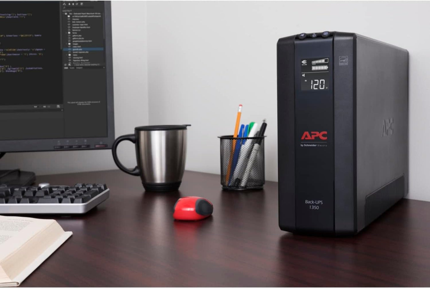 APC 1500VA UPS Battery Backup & Surge Protector, APC UPS Back-UPS Pro (BX1500M)