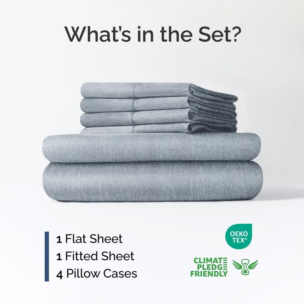 Extra Deep Queen Sheet Set - 6 Piece Breathable & Cooling Sheets - Hotel Luxury Bed Sheets Set - Easy & Secure Fit - Soft, Wrinkle Free & Comfy Sheets Set - White Sheet Set w/Extra Deep Pockets