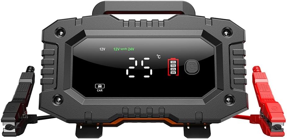 IRICO Multi-Stage Smart Battery Charger for Lithium-ion, LifePo4, AGM, Gel, SLA, Wet, EFB, Deep Cycle Batteries, with Repair Feature. Charge at 12V, 10A or 24V, 5A (12V 10A)
