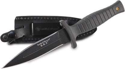 Smith & Wesson 9" H.R.T Double Edged Boot Knife,Black