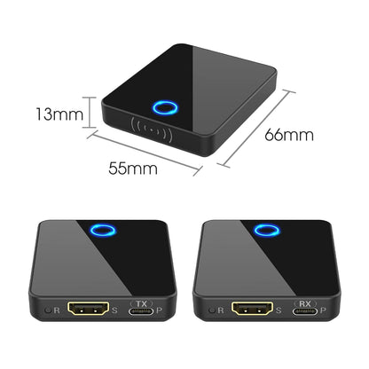 Wireless HDMI Transmitter and Receiver,Binken Wireless HDMI Extender Support 1080P@60 Hz, Support 2.4/5GHz for Streaming Video Audio from Laptop, PC, Camera,STB to HDTV Projector Model 810