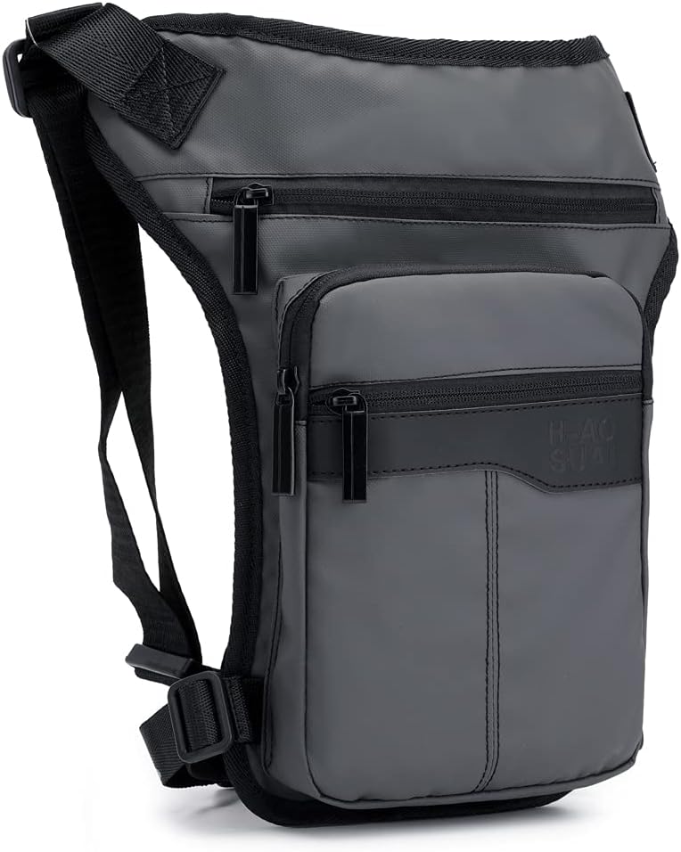 Motorcycle Drop Leg Bag Nylon Waist Pack for Men Women Travel Hiking Tactical Cycling Bike Ride Riding Crossbody Shoulder Fanny Pouch