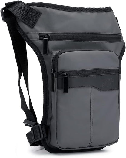 Motorcycle Drop Leg Bag Nylon Waist Pack for Men Women Travel Hiking Tactical Cycling Bike Ride Riding Crossbody Shoulder Fanny Pouch