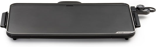 Presto 07072 22-Inch Extra Large Griddle, 22"x 13", Low Profile Design, Ceramic Nonstick, Black - PuriLite