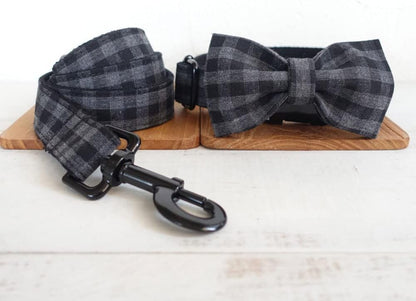 PETDURO Personalized Buffalo Plaid Dog Collar Red Black - Engraved Name and Phone Number on Black Metal Buckle - Custom for Small Medium Large Boy Girl Dogs - Add Leash Bow Tie via Customize Now