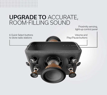 Denon Home 150 NV Wireless Speaker (Black), 1" Tweeter, 3.5" Woofer, Home Speaker with HEOS Built-in, AirPlay 2, and Bluetooth, Multi-Room Streaming, Simple Setup, Compact Design