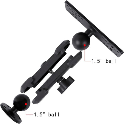 Leenconghui Aluminum Alloy Fish Finder Mount with C Size 1.5"" / 38mm Ball, 5.9"" Arm Marine Electronic Mount Compatible with Garmin,Humminbird, Lowrance and More, BM-72